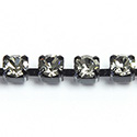 Preciosa Crystal Rhinestone Cup Chain - SS18 BLACK DIAMOND-BLACK