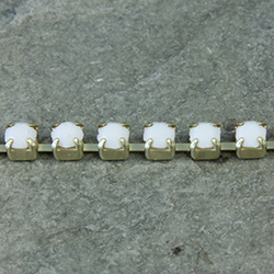 Czech Rhinestone Cup Chain - Extra Brilliant PP18 (SS8.5) CHALKWHITE-RAW