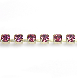 Preciosa Crystal Rhinestone Cup Chain - PP18 (SS8.5) ROSE-RAW