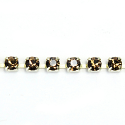 Preciosa Crystal Rhinestone Cup Chain - PP18 (SS8.5) SMOKE TOPAZ-RAW