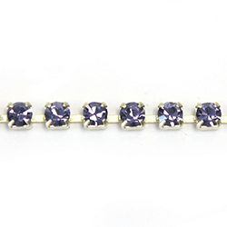 Preciosa Crystal Rhinestone Cup Chain - PP18 (SS8.5) TANZANITE-RAW