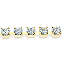 LIMITED STOCK:  Preciosa Crystal Rhinestone Cup Chain - SS18 Optima CRYSTAL-GOLD on small spool