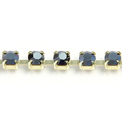 Preciosa Crystal Rhinestone Cup Chain - PP24 (SS12) HEMATITE-RAW