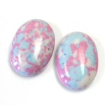 Synthetic Cabochon - Oval 25x18MM Matrix SX06 PINK-BLUE-WHITE