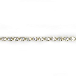 Czech Rhinestone Chain using Standard Chatons PP14 CRYSTAL-RAW