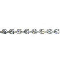 Czech Rhinestone Chain using Standard Chatons PP24 (SS12) CRYSTAL-SILVER
