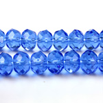 Chinese Cut Crystal Bead - Rondelle 06x8MM SAPPHIRE