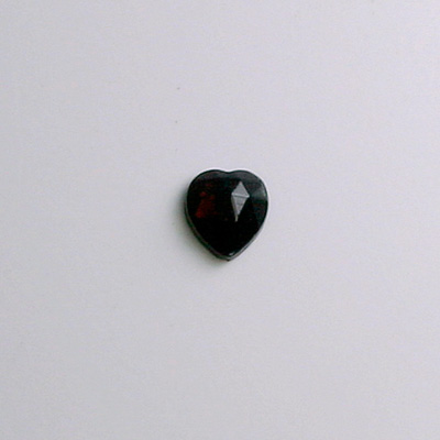 Glass Flat Back Foiled Rauten Rose - Heart 06x5MM GARNET