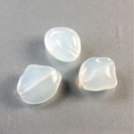 Plastic  Bead - Mixed Color Smooth Baroque Small 3 Part Mixed WHITE OPAL