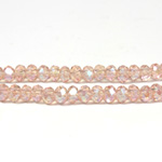 Chinese Cut Crystal Bead - Rondelle 02x3MM PINK AB