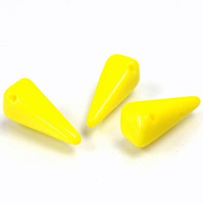 Preciosa Czech Pressed Glass Bead - Villa 06x13MM YELLOW OPAQUE