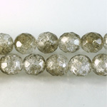 Czech Glass Fire Polish Bead - Round 10MM CRASHED GREY