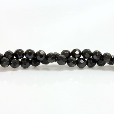 Gemstone Bead - Faceted Round 06MM BLACK ONYX