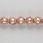 Czech Glass Pearl Bead - Round 04MM PATINA SALMON 84176