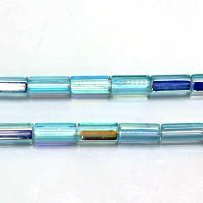 Czech Glass Fire Polished Bead - Atlas 10x4MM AQUA AB