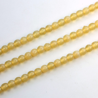 Czech Pressed Glass Bead - Smooth Round 04MM OPAL BEIGE