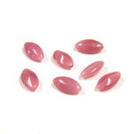 Glass Point Back Buff Top Stone Opaque Doublet - Navette 08x4MM PINK MOONSTONE