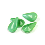 Glass Point Back Buff Top Stone Opaque Doublet - Pear 13x7.8MM GREEN MOONSTONE