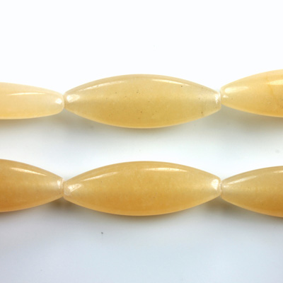 Gemstone Bead Smooth Navette 29x10MM Dyed QUARTZ Col. 05 BEIGE