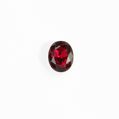 Glass Point Back Foiled Tin Table Cut (TTC) Stone - Oval 06x4MM FUCHSIA