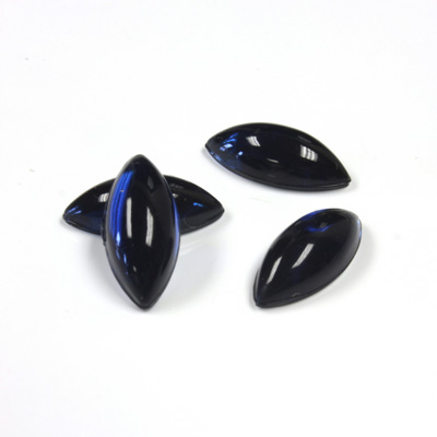 Plastic Flat Back Foiled Cabochon - Navette 18x8MM MONTANA