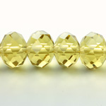 Chinese Cut Crystal Bead - Rondelle 09x12MM LIGHT TOPAZ