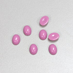 Plastic Flat Back Opaque Cabochon - Oval 08x6MM BRIGHT PURPLE