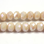 Chinese Cut Crystal Bead - Rondelle 06x8MM ANGEL SKIN AB