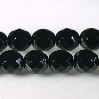 Czech Glass Fire Polish Bead - Round 12MM JET