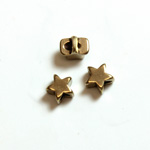 Brass Machine Made Bead - Smooth Star 05MM RAW BRASS