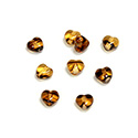 Czech Pressed Glass Bead - Smooth Heart 06x6MM TORTOISE