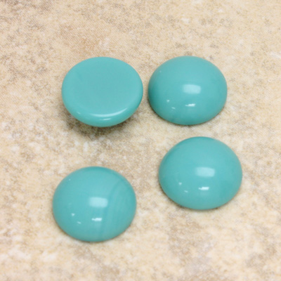 Glass Medium Dome Cabochon - Round 13MM TURQUOISE