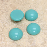 Glass Medium Dome Cabochon - Round 13MM TURQUOISE