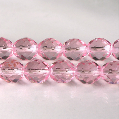 Czech Glass Fire Polish Bead - Round 10MM LT PINK