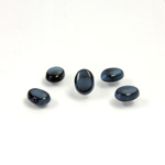 Glass Low Dome Buff Top Cabochon - Oval 08x6MM SPINEL BLUE