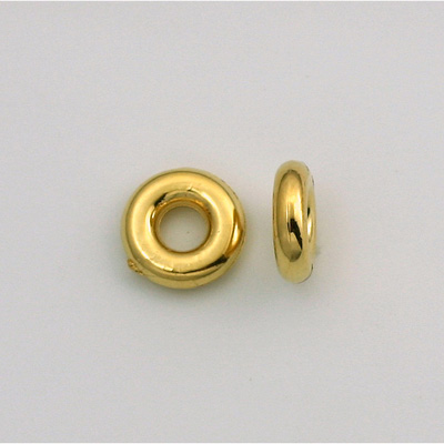 Metalized Plastic Smooth Bead - Ring 10MM GOLD