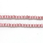 Fiber-Optic Synthetic Bead - Cat's Eye Smooth Round 03MM CAT'S EYE LT PINK