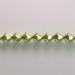 Czech Glass Pearl Bead - Hex/Lantern 06MM DARK OLIVE 70458