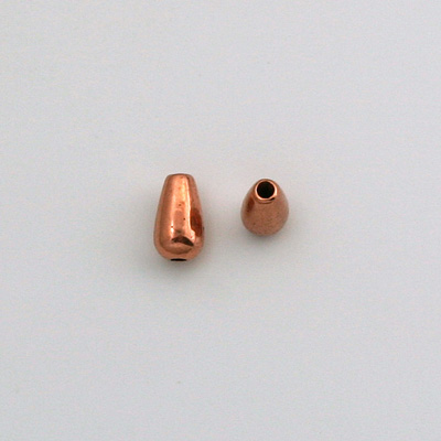 Metalized Plastic Smooth Bead - Pear 07x5MM COPPER