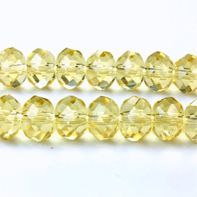 Chinese Cut Crystal Bead - Rondelle 06x8MM JONQUIL