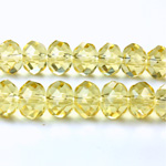 Chinese Cut Crystal Bead - Rondelle 06x8MM JONQUIL