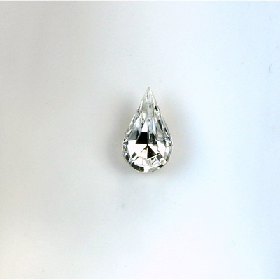 Glass Point Back Tin Table Cut (TTC) Foiled - Pear 06x3.6MM CRYSTAL