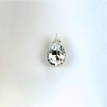 Glass Point Back Tin Table Cut (TTC) Foiled - Pear 06x3.6MM CRYSTAL