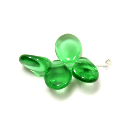 Preciosa Czech Pressed Glass Bead - Pip 5x7MM LT EMERALD