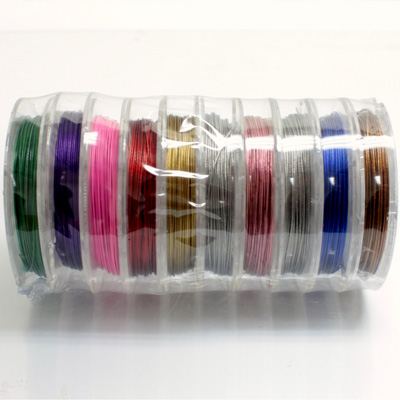 Nylon Coated Beading Wire 0.018 inch 0.45MM ASSORTED COLOR PACK