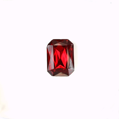 Glass Point Back Tin Table Cut (TTC) Stone - Cushion Octagon 08x6MM RUBY