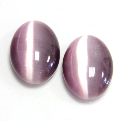 Fiber-Optic Cabochon - Oval 25x18MM CAT'S EYE LT PURPLE