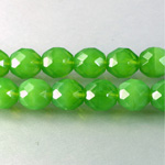 Czech Glass Fire Polish Bead - Round 10MM OPAL GREEN