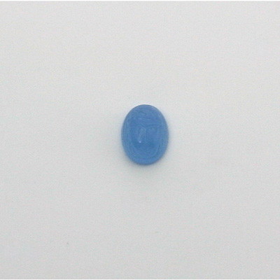 German Plastic Flat Back Scarab - Oval 08x6MM CALCEDON