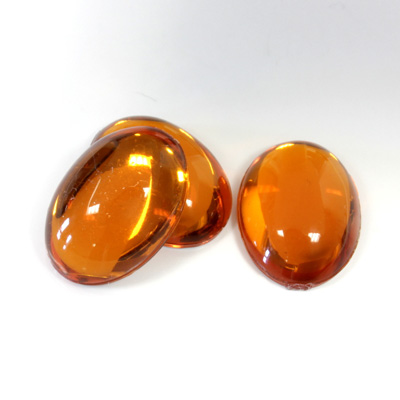 Plastic Flat Back Foiled Cabochon - Oval 18x13MM TOPAZ